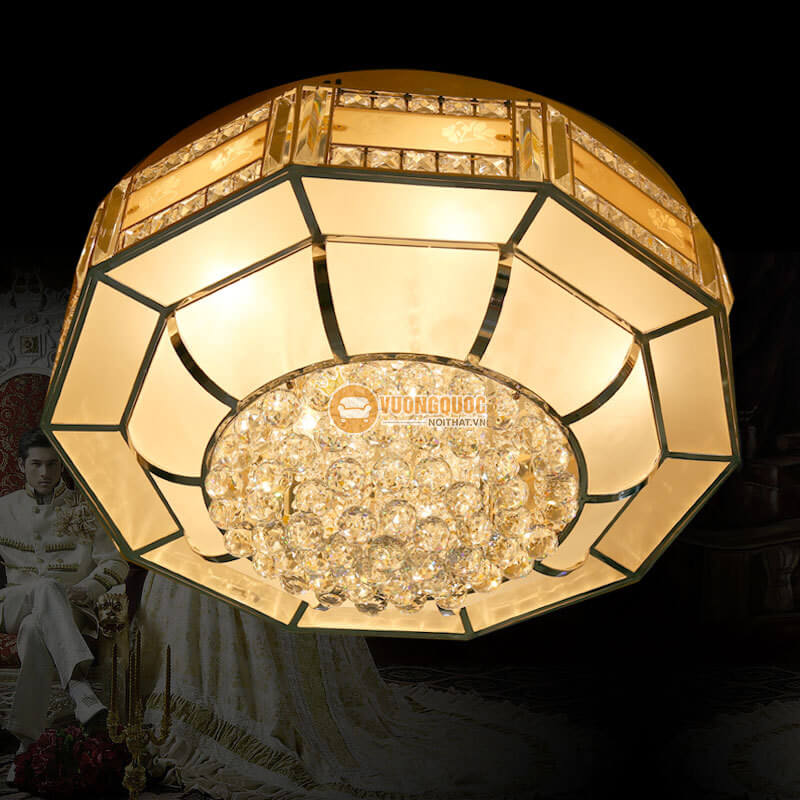 Đèn ốp trần pha lê hình đa giác CM253-12